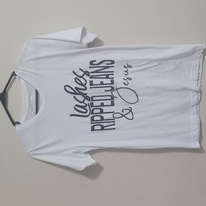 Lashes, Jeans & Jesus Shirt